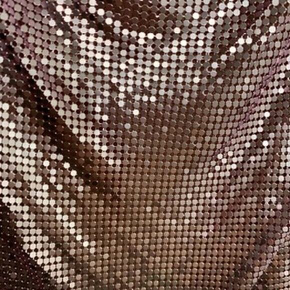 Meshki Glomesh Cowl Mini Dress Blush Pink Diamante Womens New Small - Picture 10 of 16